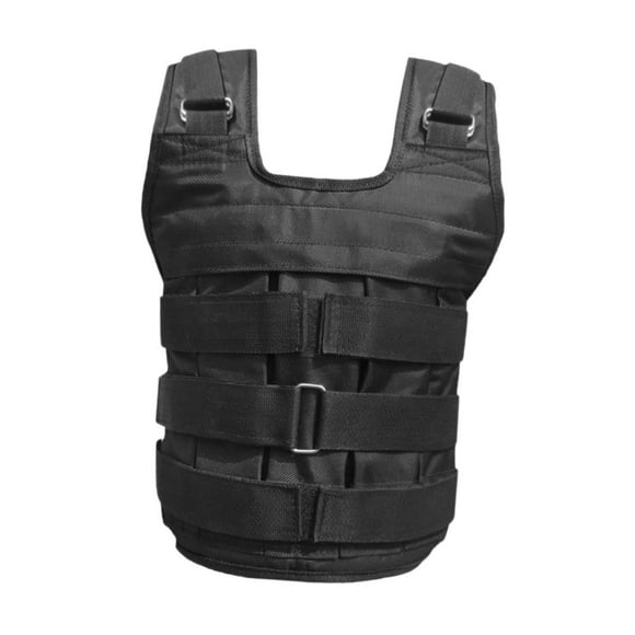 ZheElen Gilet Lesté Ajustable Gilet d'Entraînement Robuste Poids Poids Inclus Non Noir Peut Contenir 220 Lb