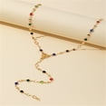 thumbnail image 4 of Trendy Long Necklace Designs with Black Glass Beads and Colorful Highlight, 4 of 12