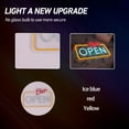 thumbnail image 6 of Y YUNHSOM "Bar OPEN" Neon Sign 13 x 8.6 Inch - Ice Blue & Red LED Neon Light, Adjustable Brightness, USB Powered, Window Door Decor for Bar Pub Cafe, 6 of 7