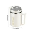 thumbnail image 3 of Uioepy 500Ml Insulated Stainless Coffee Mug with Lid and Handle Folding Spoon Inside the Lid Multifunctional Coffee Mug for Coffee Beverages and Juices Home and Kitchen Grey , 1 Coffee Cup, 3 of 8