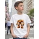 thumbnail image 3 of Boys Halloween Pumpkin Robot Graphic T-Shirt, Black Simple and Casual Style Halloween Shirts With Pumpkin Robot, Girls/Boys Fall Clothes, Round Neck Short Sleeve T-Shirt, 3 of 6