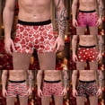 thumbnail image 4 of YAYUBA Mens Underwear Heart Print Boxer Shorts Heart Print Valentine's Day Men's Shorts Valentines Day Gifts for Him, 4 of 5