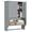 Grey Big With Towels Bar, variant on SONGMY Black Wall Cabinet, Small, 2-Door Medicine Cabinet with Adjustable Shelves, Over Toilet, For Kitchen and Laundry Rooms