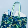 thumbnail image 5 of Lilly Pulitzer Blue and Green Large Eco Tote, Market Shopper Bag, Oversize Reusable Grocery Tote with Comfortable Shoulder Straps, 13.5" x 14", (The Hottest Spot Navy), 5 of 5