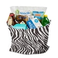 thumbnail image 4 of Zebra Print Canvas Tote Bag Abstract Zebra Pattern Black and White Stripes Rainbow Multicolor Zebra Modern Fashion Cute Cartoon Design Aesthetic Gradient Reusable Eco-Friendly Shopping Tote, 4 of 6