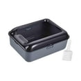 thumbnail image 5 of Bvdfgk Cat Litter Box Open Top Pet Litter Tray Kitten Potty Toilet Cat Litter Container Gray M, 5 of 9