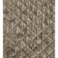 thumbnail image 4 of Chezmoi Collection Lux Taupe Velvet Quilt King Set, 3-Piece Lush Plush Distressed Velvet Bedding All Season Lightweight Bedspread Brushed Microfiber Reverse with Diamond Stitch Quilting, 4 of 9