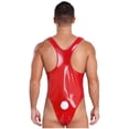 thumbnail image 2 of Eandarui Justaucorps en Cuir Verni Sans Manches en Forme de Cœur avec Queue de Lapin Rouge TTG, 2 of 7