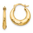thumbnail image 1 of 14k Yellow Gold X Hoop Earrings, 1 of 7