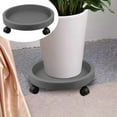 thumbnail image 5 of Universal Plant Caddy with Wheels - 12" Round Mobile Tray with Locking Casters, Heavy-Duty Rolling Plant Stand for Indoor/Outdoor Potted Plants, Saucer Base Protects Floors, 5 of 5