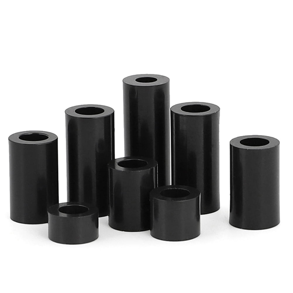 100pcs black nylon double-pass spacer column M3.2x7x20mm