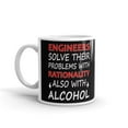 thumbnail image 4 of 11 oz Fathers Day Gift Engineers Solve Their Problems With Rationality Also with Alcohol Ceramic Coffee Mug, 4 of 4