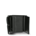 thumbnail image 2 of No Boundaries Women's Flap Ruched Wallet, Black, 2 of 2