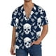 thumbnail image 1 of Fotbe white arrow Skull Camisa Estampada de Manga Corta para Hombre, Casual de Verano, Estilo Playero, Sin Arrugas-Large, 1 of 5