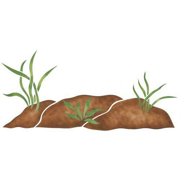Grassy Mound Wall Stencil SKU #1912 by Designer Stencils