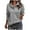 Gray, variant on Gnshining Stand Collar Button Sweatshirts for Women Long Sleeve Lapel Solid Color Tunic Tops Fall Fashion Lightweight Soft Pullovers with Pocket