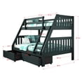 thumbnail image 4 of Donco Kids Austin Mission Twin over Full Dark Grey Bunkbed, Twin over Full, Dark Grey, 4 of 9