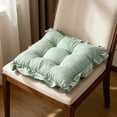thumbnail image 5 of Tufted Ruffled Chair Cushion for Indoor Dining and Lounge Seating – Non-Slip Support and Soft Cotton Filling for Kitchen, Living Room, and Office Chairs, 5 of 5