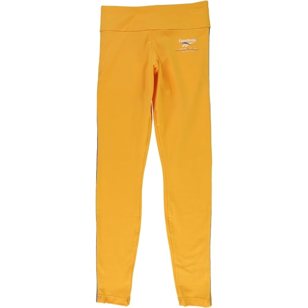 Pantalones deportivos de compresión Reebok Classics Vector Legging para mujer dorado azul XS/28