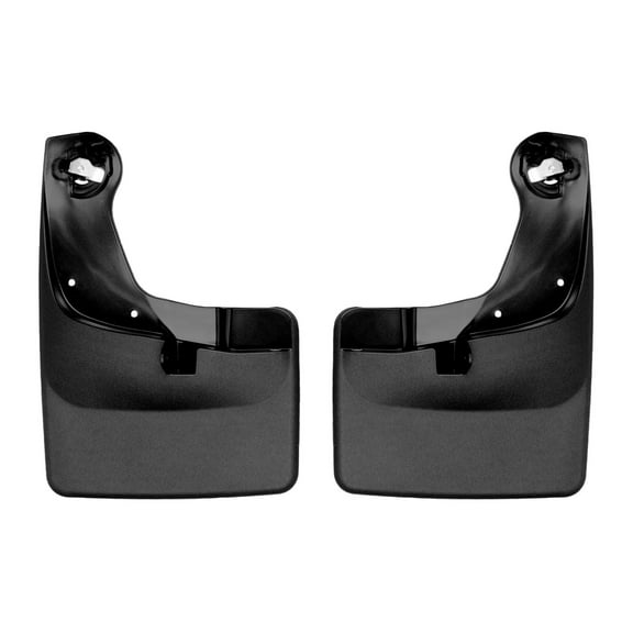 WeatherTech Custom No Drill Splash Guard MudFlaps compatible with 2021-2024 Ford F-150, Front Pair - Black