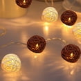 thumbnail image 4 of Ikohbadg LED Rattan Ball String Lights, USB Powered Decorative Fairy Lights for Christmas, Weddings, Bedroom, Parties, Indoor & Outdoor Use, Perfect for Home Decor, Nursery, Events, 4 of 9