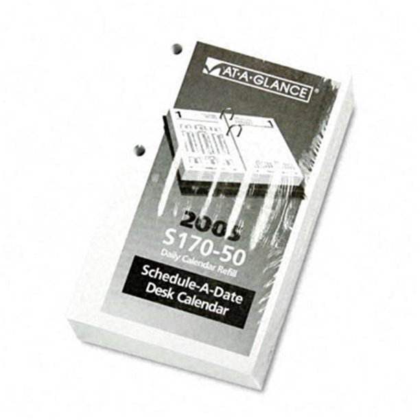 AtAGlance S17050 Financial Daily Desk Calendar Refill 31/2w x 6h