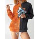 thumbnail image 3 of TRKIYQC Sudadera con Capucha de Manga Larga para Mujer, Color de Contraste Cráneo Impreso Patchwork Sombrero con cordón Suéter de Ajuste Suelto, Tops Casuales de Estilo de Calle TRKIYQC moda, 3 of 9