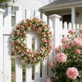 thumbnail image 6 of Spring Wreaths For Front Door, Valentines Day Wreaths For Front Door, Door Wreaths For Front Door Outside All Season, 16.5x16.5 In Eucalyptus Cherry Wreath, 6 of 7