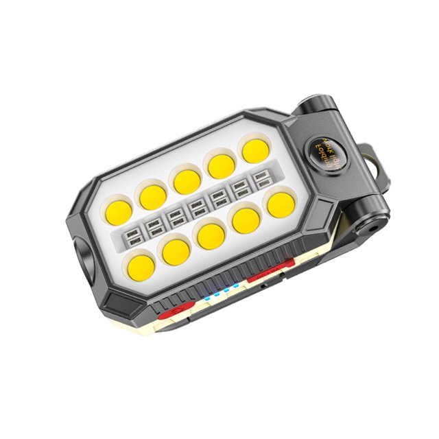 Eigraketly Linterna de luz de trabajo LED Linterna impermeable para acampar con pantalla de alimentación Interruptor de botón de luces de advertencia Ropa Deportiva, Zapatos Un gran Eigraketly OD024388-01B
