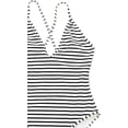 thumbnail image 4 of Bañador de una pieza para mujer, a rayas, cuello redondo, espalda cruzada, para playa, trajes de baño Zhivalor CZYD-SY74-4, 4 of 6