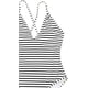 thumbnail image 4 of Bañador de una pieza para mujer, a rayas, cuello redondo, espalda cruzada, para playa, trajes de baño Zhivalor CZYD-SY74-4, 4 of 6