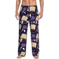 thumbnail image 2 of Goofa Lavender Flowers Printed Soft Pajama Pants for Men, Wide Leg Comfy Casual Lounge Yoga Pants-XX-Large, 2 of 9
