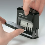 Trodat Printy 4817 Dial-a-Phrase Self-Inking Rubber Date Stamp - Black Ink Pad - 12 Popular Office Messages Included