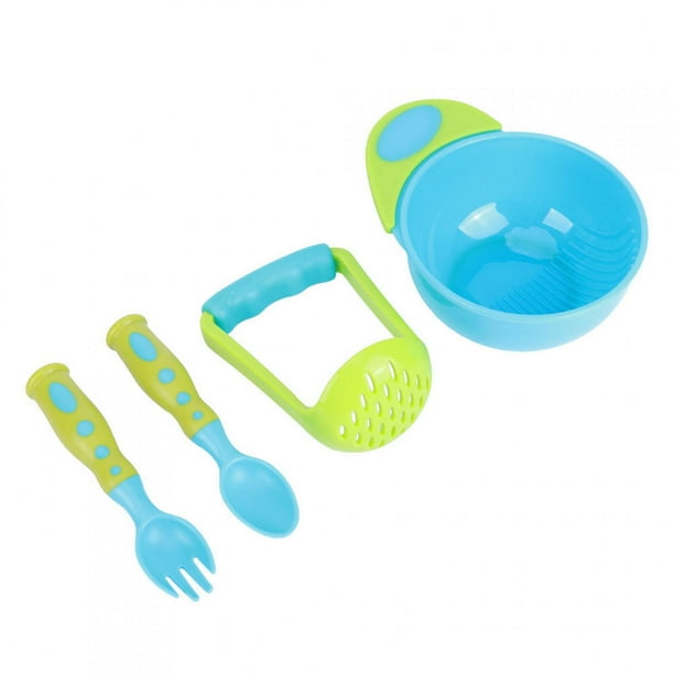 Cuenco Triturador de Alimentos para Bebés, Cuenco de Alimentación Con Cuchara y Triturador de Alimentos para Bebés