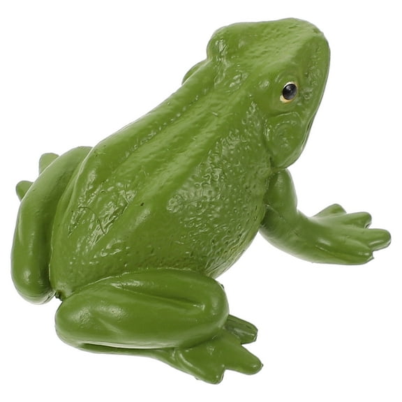 Niceauty 1Pc Lifelike Frog Figurine in Olive Green for Realistic Room and Garden Decor