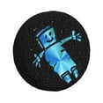 thumbnail image 1 of DouZhe Waterproof Spare Tire Cover, Cartoon Blue Astronaut Robot Prints Adjustable Wheel Covers Fit for Jeep Trailer RV SUV Car, 16 inch, 1 of 7