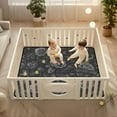 thumbnail image 2 of WOBOGO Black Rose Baby Playmats Extra Large Waterproof Rollable Activity Pads for Toddlers 50×50inch, 2 of 7