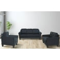 thumbnail image 2 of K-Living Samara Microsuede KD Chaise fixe en bleu nuit, 2 of 5
