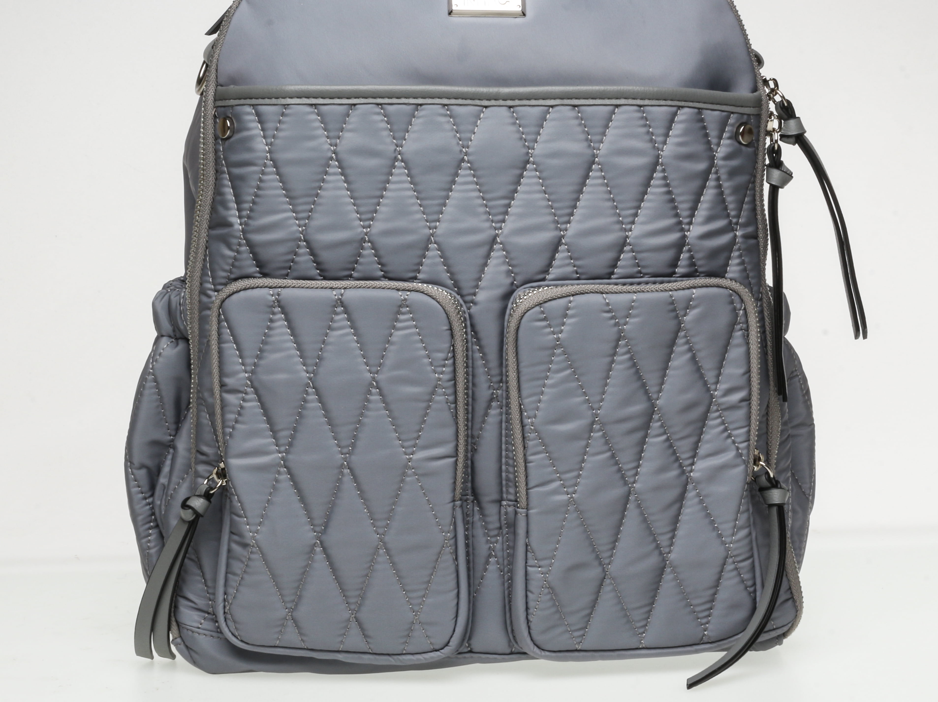 Madden NYC Women's Diaper Backpack Quilted Grey