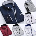 thumbnail image 3 of EIMELI New Mens Long Sleeve Shirt Button Up Business Work Smart Formal Dress Top, 3 of 5