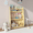 Natural, variant on 3-Tier Kids Book Storage Rack, MDF & Pine Wood Front-Facing Bookshelf with Anti-Tip Kit for Playroom Bedroom Nursery Classroom