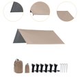 thumbnail image 6 of SunniMix Camping Tarp Lightweight Awning Canopy Shelter for Backpacking Traveling BBQ Khaki, 6 of 8