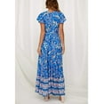 thumbnail image 2 of KOMOO Women Floral Boho Dress High Split Tie-Waist Beach Long Dress Plus Size, 2 of 3