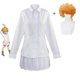 thumbnail image 1 of Anime The Promised Neverland Emma Cosplay Costume Shirt Skirt Emma Norman Costume School Uniforms Shirt Pants Set Wig, 1 of 5