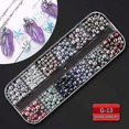 thumbnail image 4 of 9 cajas de diamantes de imitación para uñas, gemas para uñas, diamantes para uñas, tachuelas para decoración de uñas, cristales para uñas, lentejuelas para uñas, kit con 1 pinza y 3 bolígraf, 4 of 5