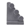 thumbnail image 4 of Soporte triple para pulseras PENGJJMXG de exhibición de joyas Organizador de almacenamiento de collares Gris, 4 of 5