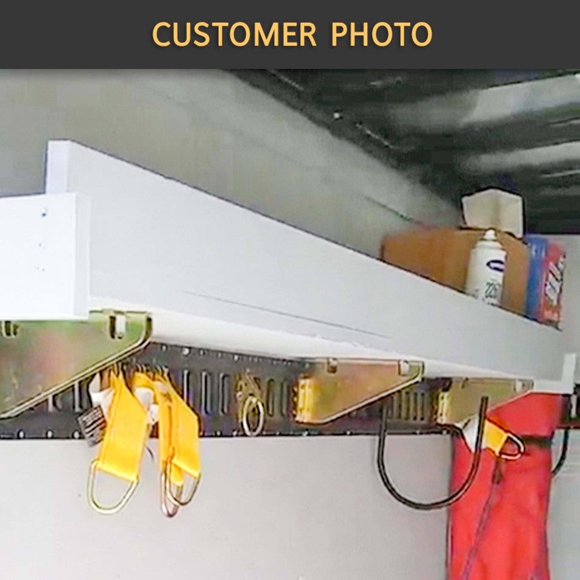 "2 E Track Fixed Shelf Brackets | DIY Zinc-Plated Accessories for Shelves in Enclosed Trailer, Truck, Warehouse, Garage"