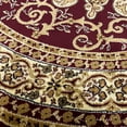 thumbnail image 5 of Luxe Weavers Oriental Floral Medallion Burgundy 8ft Round Area Rug, Indoor Carpet, 5 of 8