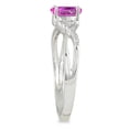 thumbnail image 2 of SZUL Women's PinkTopaz and Diamond Twist Ring in 10K White Gold, 2 of 3