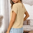 thumbnail image 4 of Craaazy Women's Relaxed Fit Summer Short Sleeve Topss, Round Neck Bow Knot Casual Shirt, Loose Fit Comfy Tee for Everyday Outfits Gifts, 4 of 7